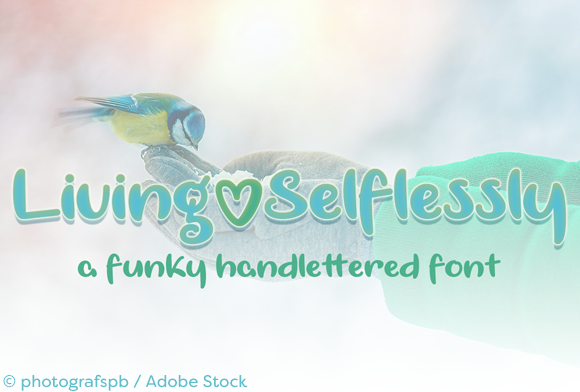 Bring Your Creations to Life with Living Selflessly Font