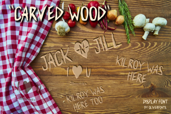 Carved Wood Font for Crafting an Authentic Brand Identity