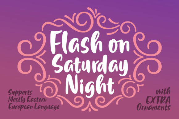 Flash on Saturday Night: A Versatile Font for Creative Branding