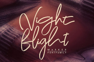 Night Flight: A Dancing Brush Font for Creative Products