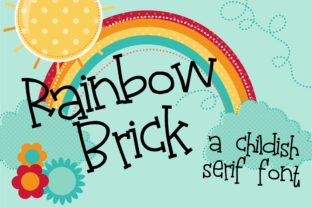 Rainbow Brick: A Playful Serif Font for Editorial Design