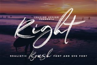 Right: A Bold Script Handwritten Font for Modern Makers